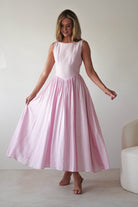 Monroe Skater Midaxi Dress | Pink | Oh Hello Clothing | XS (6)