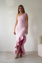 Tabitha Textured Bodycon Midaxi Dress | Pink | Oh Hello Clothing | XS (6)