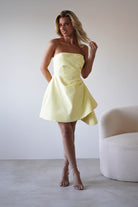 Quinta Strapless Mini Dress | Yellow | Oh Hello Clothing | XS (6)