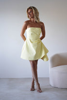 Quinta Strapless Mini Dress | Yellow | Oh Hello Clothing | XS (6)