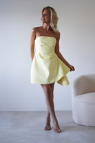Quinta Strapless Mini Dress | Yellow | Oh Hello Clothing | XS (6)