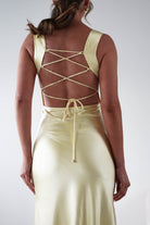 Riviera Soft Satin Maxi Gown | Yellow | Oh Hello Clothing | XS (6)