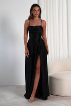 Shantal Satin Gown | Black | Oh Hello Clothing | XS (6)