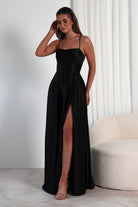 Shantal Satin Gown | Black | Oh Hello Clothing | XS (6)