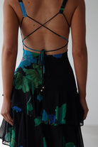 Lenora Floral Print Maxi Dress | Black Print - Oh Hello Clothing