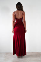 Stefani Rhinestone Bodice Gown | Burgundy - Oh Hello Clothing