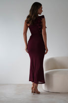 Sydney Bodycon Maxi Dress | Wine | Oh Hello Clothing | XS (6)