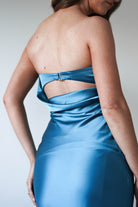 Allegra Gathered Midaxi Dress | Robin Blue - Oh Hello Clothing