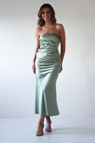 Allegra Gathered Midaxi Dress | Sage - Oh Hello Clothing