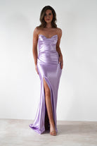 Venice Strapless Bodycon Gown | Lilac | Oh Hello Clothing | XS (6)