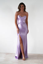 Venice Strapless Bodycon Gown | Lilac | Oh Hello Clothing | XS (6)