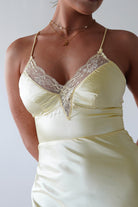 Dawn Soft Satin Maxi Dress | Yellow | Oh Hello Clothing | XS (6)