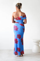 Solara Floral Print Mesh Maxi Dress | Blue | Oh Hello Clothing | XS (6)