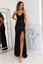 Oh Hello Clothing On Sale Alamour Sequin Luxe Gown | Black