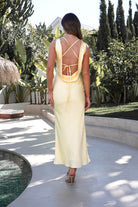 Alanna Soft Matte Satin Maxi Dress | Yellow | Oh Hello Clothing | XS (6)