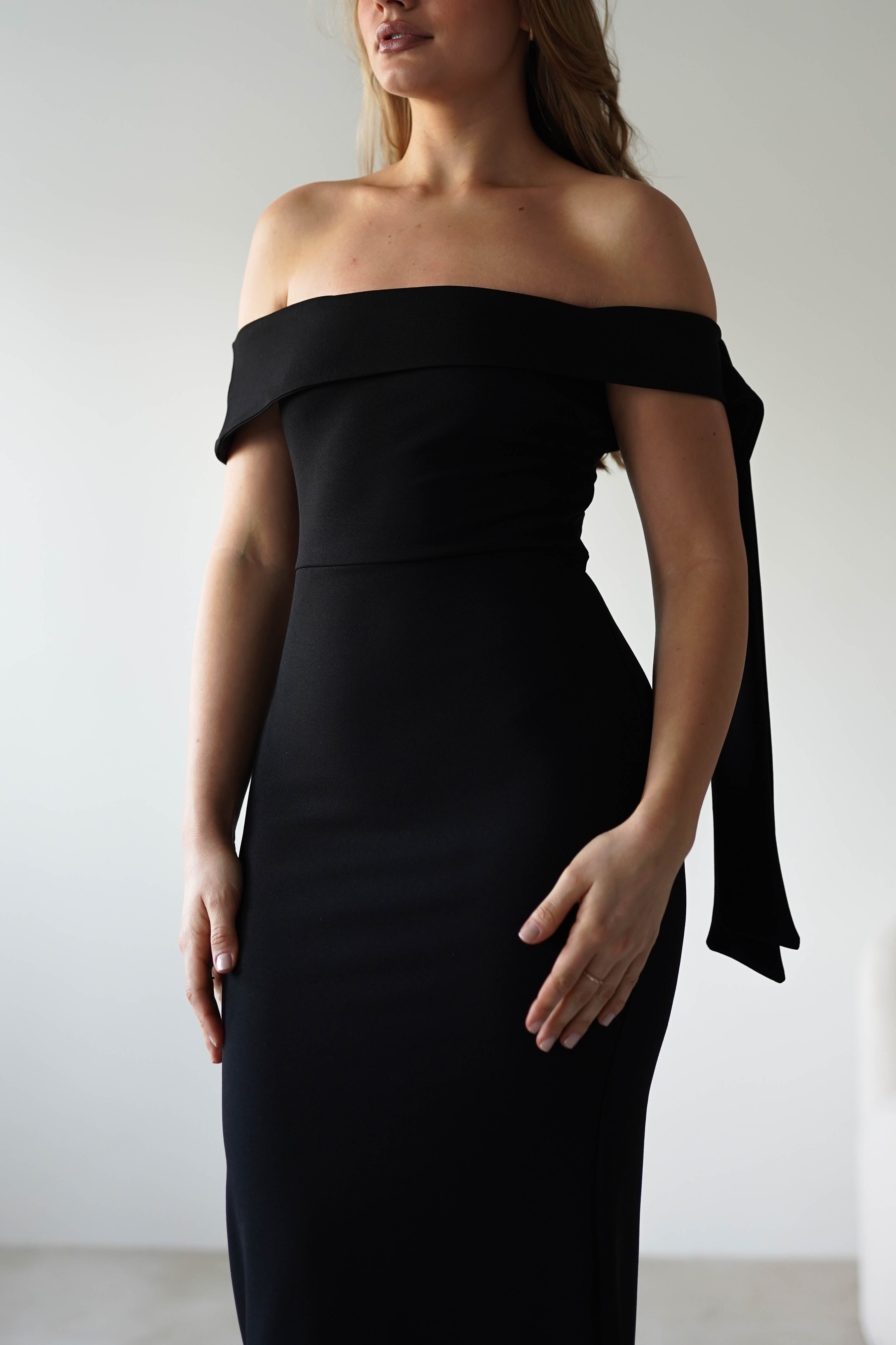 Amalthea Off the Shoulder Midaxi | Black | Oh Hello Clothing | XS (6)