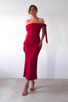 Amalthea Off the Shoulder Midaxi | Dark Red | Oh Hello Clothing | XS (6)