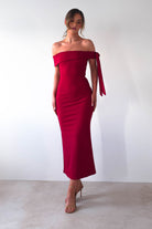 Amalthea Off the Shoulder Midaxi | Dark Red | Oh Hello Clothing | XS (6)