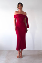 Amalthea Off the Shoulder Midaxi | Dark Red | Oh Hello Clothing | XS (6)