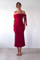 Amalthea Off the Shoulder Midaxi | Dark Red | Oh Hello Clothing | XS (6)