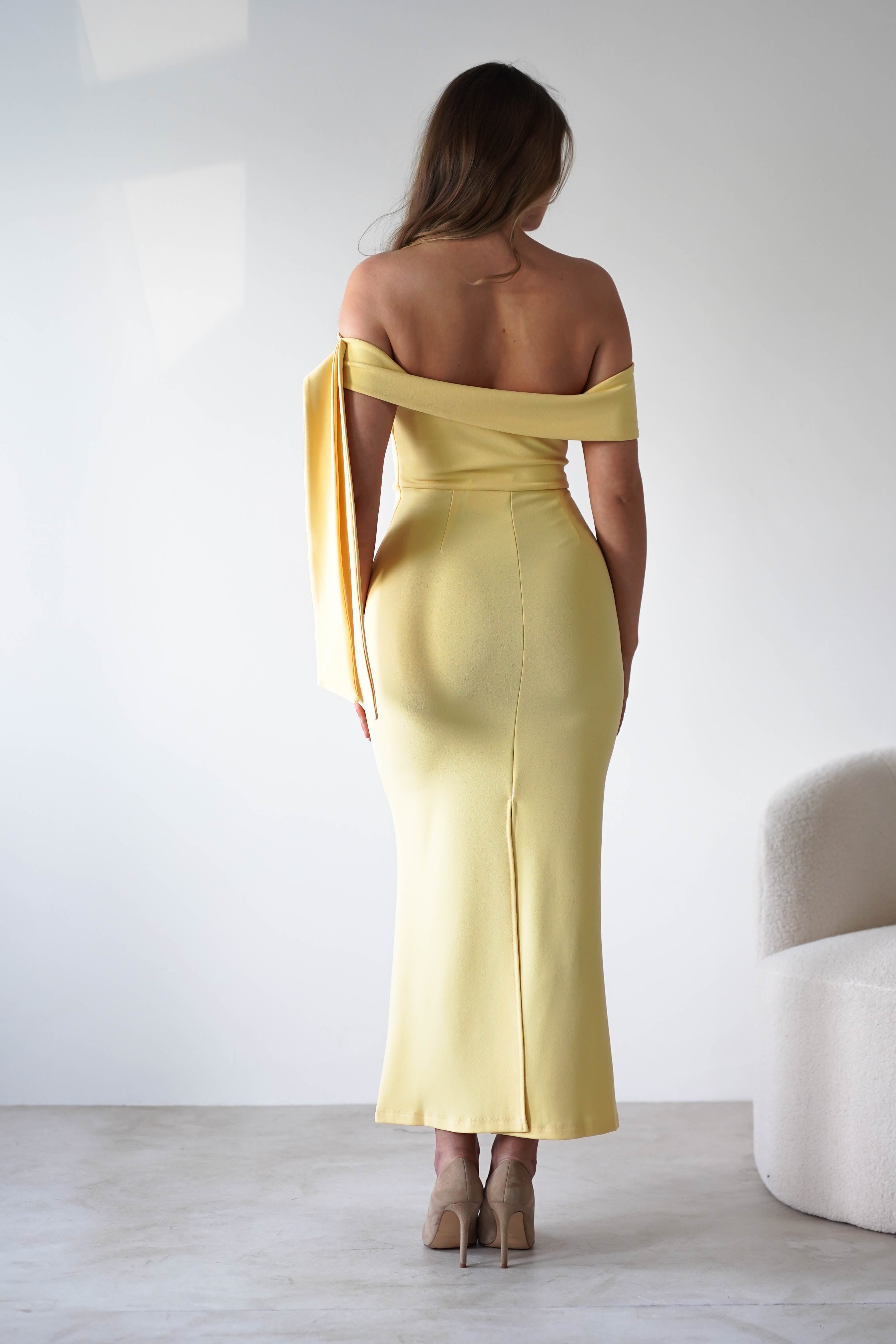 Amalthea Off the Shoulder Midaxi | Yellow | Oh Hello Clothing | XS (6)