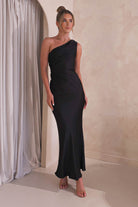 Ansel One Shoulder Maxi Dress | Black | Oh Hello Clothing | S (8)