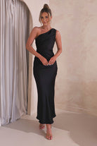 Ansel One Shoulder Maxi Dress | Black | Oh Hello Clothing | S (8)