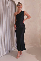 Ansel One Shoulder Maxi Dress | Black | Oh Hello Clothing | S (8)