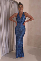 Arizona Bodycon Sequin Maxi Gown | Slate Blue | Oh Hello Clothing | S (8)