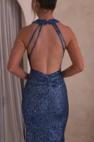 Arizona Bodycon Sequin Maxi Gown | Slate Blue | Oh Hello Clothing | S (8)