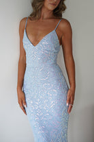 Aster Iridescent Beaded Embellished Gown | Blue | Oh Hello Clothing | S (8)