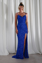 Audrina Bodycon Sequin Gown | Royal Blue | Oh Hello Clothing | S (8)