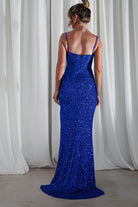 Audrina Bodycon Sequin Gown | Royal Blue | Oh Hello Clothing | S (8)