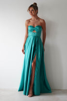 Ava Strapless Maxi Dress | Green | Oh Hello Clothing | S (8)