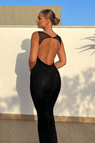 Billini Bodycon Backless Maxi Dress | Black | Oh Hello Clothing | S (8)