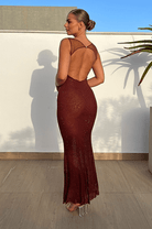 Billini Bodycon Backless Maxi Dress | Brown | Oh Hello Clothing | S (8)