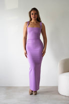 Brooke Square Neck Maxi Dress | Lilac | Oh Hello Clothing | XS (6)