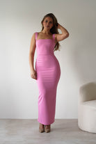 Brooke Square Neck Maxi Dress | Pink | Oh Hello Clothing | XS (6)