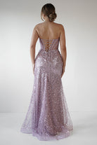 Cadenza Beaded Corset Gown | Mauve | Oh Hello Clothing | XS (6)