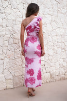 Calypso Floral Bodycon Maxi Dress | Pink - Oh Hello Clothing