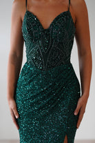 Candyce Sequin Mermaid Gown | Emerald Green | Oh Hello Clothing | S (8)