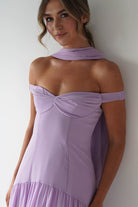 Cassandra Chiffon Skater Maxi Dress | Lilac | Oh Hello Clothing | XS(6)