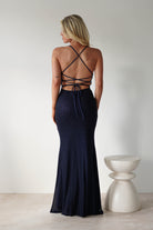 Cataleya Rhinestone Bodycon Gown | Navy | Oh Hello Clothing | XS (6)
