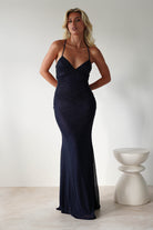 Cataleya Rhinestone Bodycon Gown | Navy | Oh Hello Clothing | XS (6)