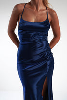 Celinee Satin Maxi Gown | Royal | Oh Hello Clothing | XS (6)