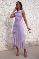 Cellinna Mesh Maxi Dress | Lilac - Oh Hello Clothing