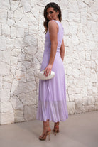 Cellinna Mesh Maxi Dress | Lilac - Oh Hello Clothing