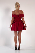 Charlotte Corset Bow Mini Dress | Dark Red | Oh Hello Clothing | XS (6)