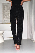 Coleen Sparkle Diamante Jeans | Black | Oh Hello Clothing | 34 (XS)