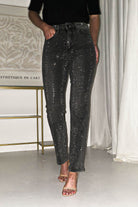 Coleen Sparkle Diamante Jeans | Grey | Oh Hello Clothing | 34 (XS)